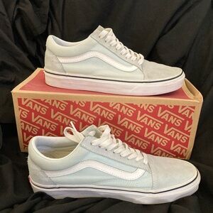 Old Skool Vans Baby Blue Womens Size 8